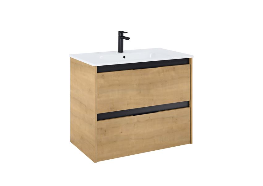 Szafka łazienkowa 80 cm z 2 szufladami jasny dąb Roca Alpine