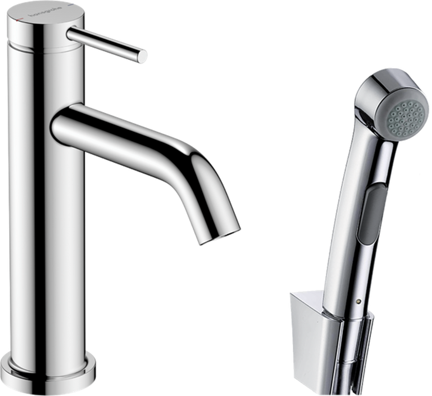 Bateria umywalkowa 110 EcoSmart+ z główką Bidette i wężem 160 cm Hansgrohe Tecturis S