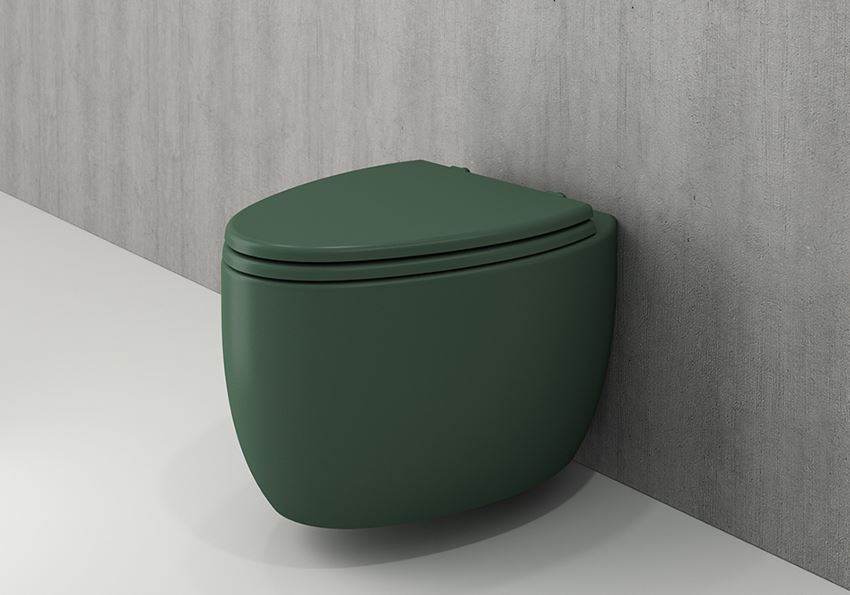 Miska WC wisząca bez deski Matte Green Bocchi Etna