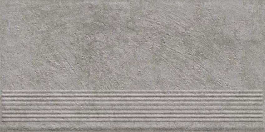Płytka stopnicowa 30x60 cm Paradyż Carrizo Grey Stopnica Prosta Struktura Mat