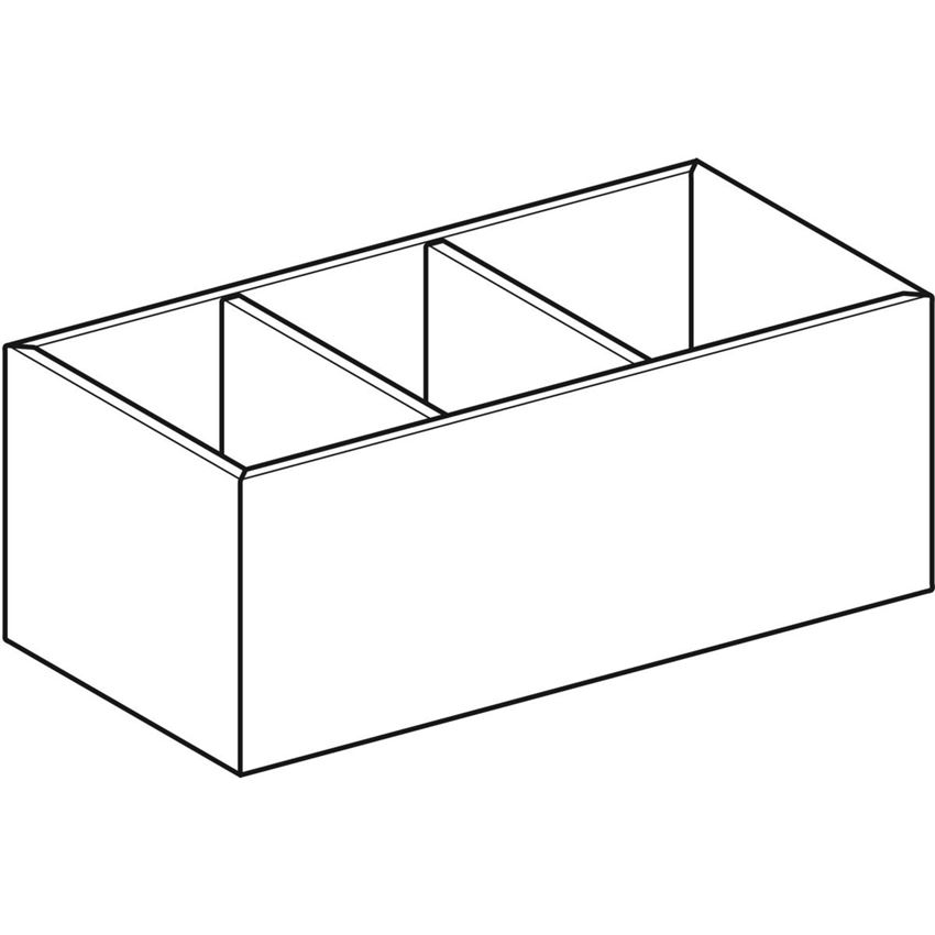 Wkład do szuflady podział w kształcie litery H do szuflady dolnej Geberit VariForm  rysunek