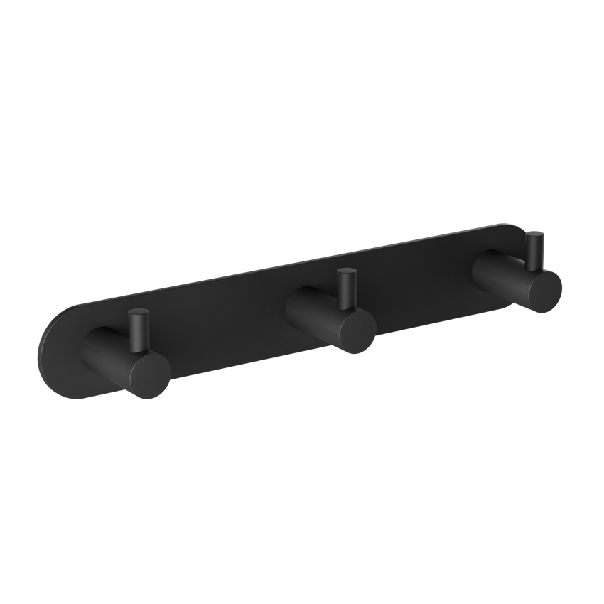 Listwa - 3 haczyki na ręczniki matt black IÖ Luvia