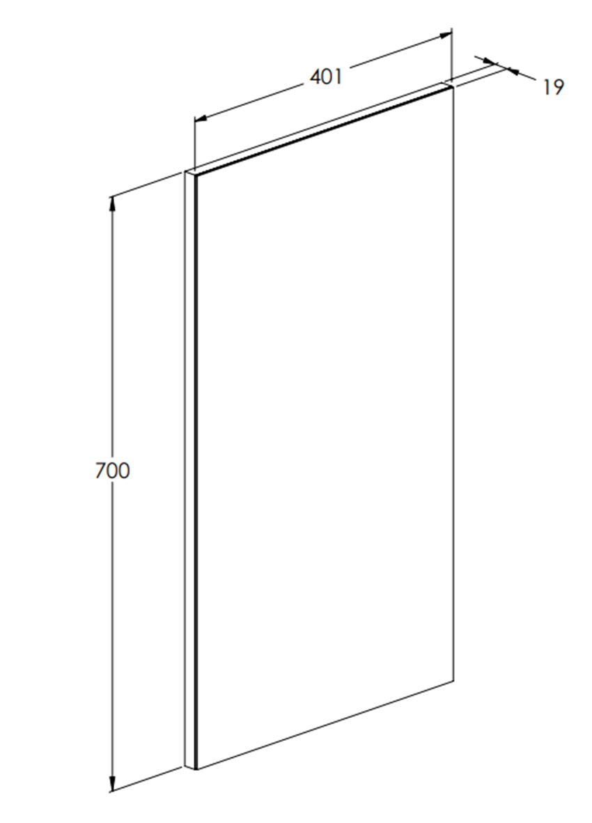 Lustro łazienkowe Roca Sote A812439000 rys techniczny