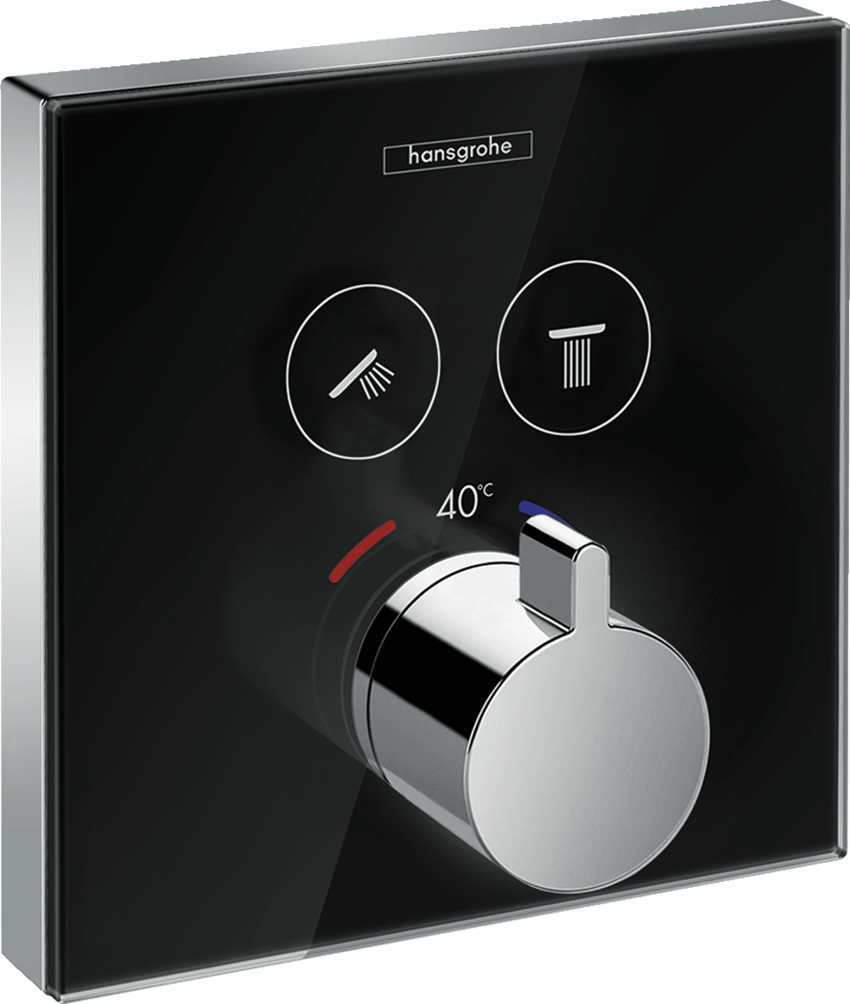 Bateria termostatyczna do 2 odbiorników Hansgrohe ShowerSelect Glass