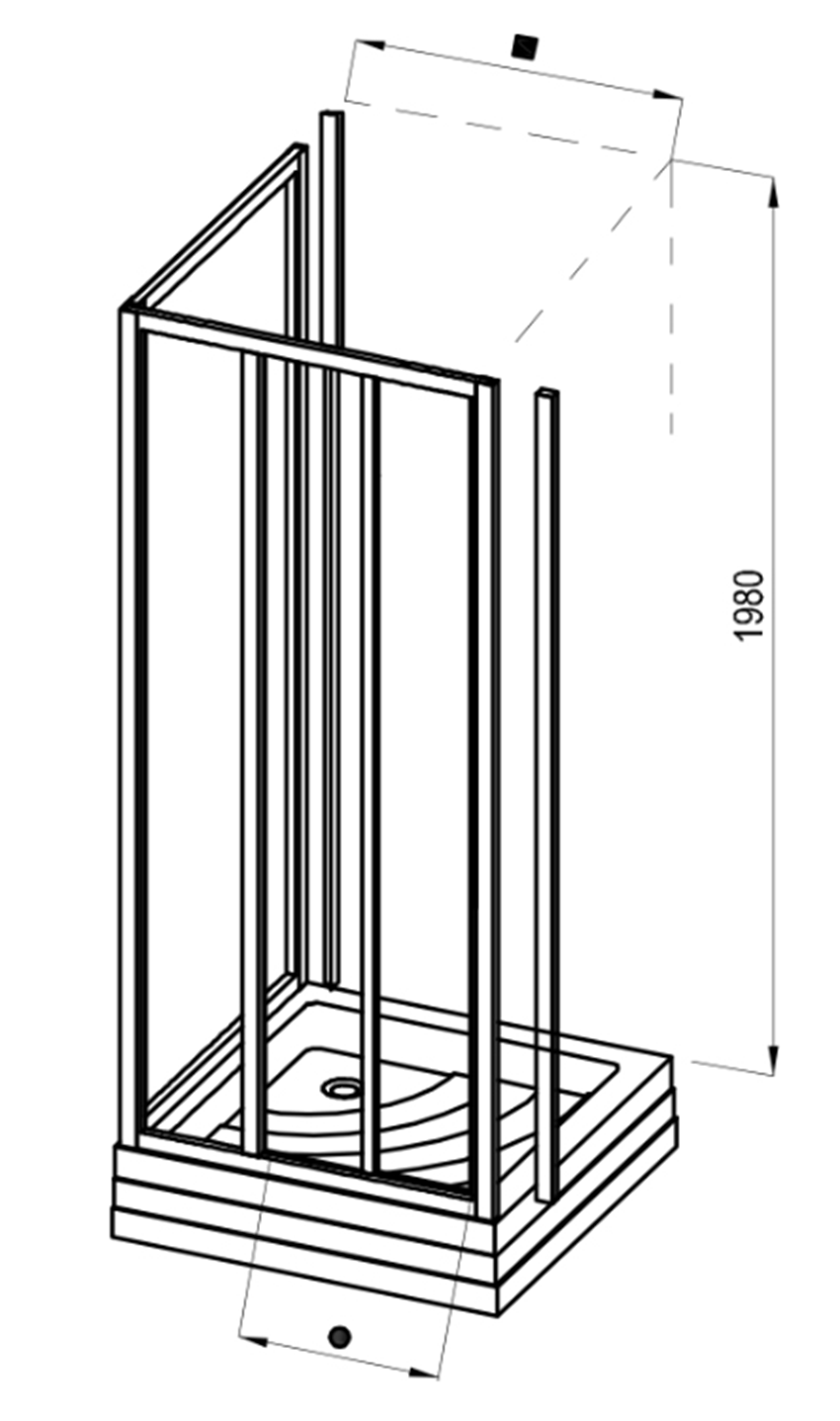 Profil poszerzający Ravak E778801U19802 rys techniczny