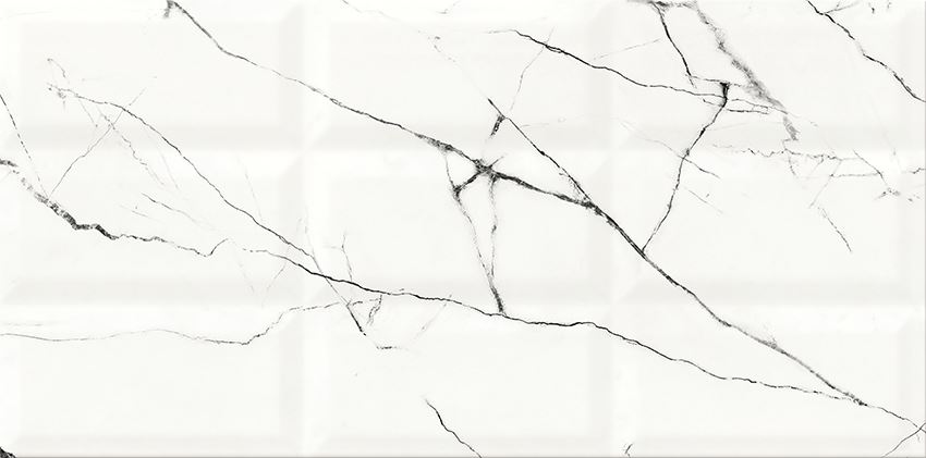 Płytka ścienna 29,7x60 cm Cersanit Arce White Strucutre Glossy