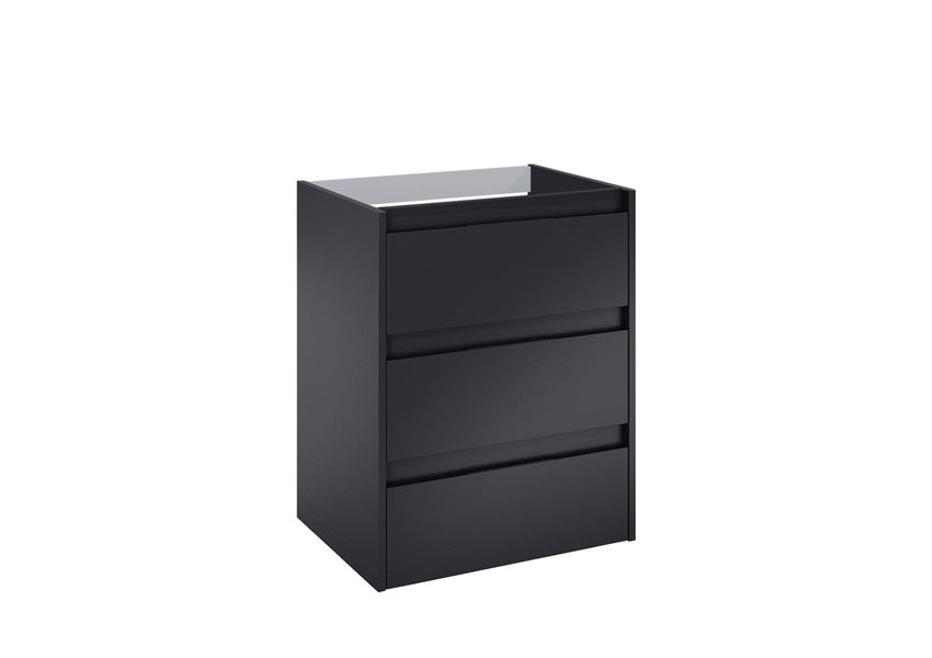 Szafka podumywalkowa 60 cm z 3 szufladami czarny mat Roca Alpine