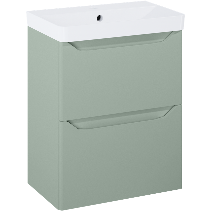 Szafka z umywalką 50 cm Elita Helo Compact 50 2S Sage Matt