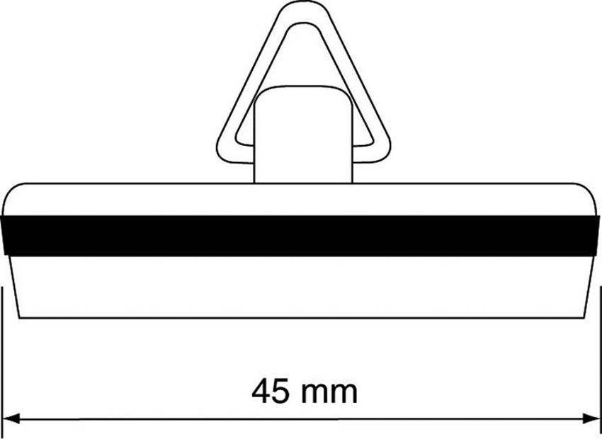 Korek chromowy 45 mm do łańcuszka  McAlpine rysunek techniczny