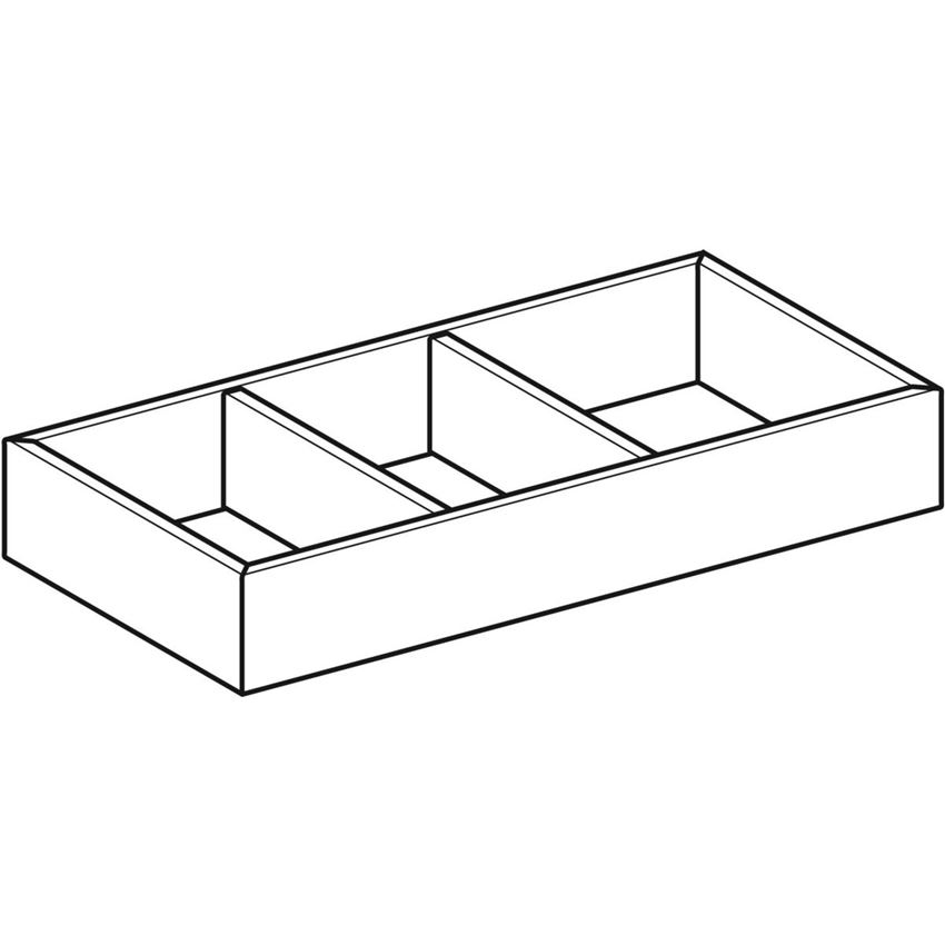 Wkład do szuflady podział w kształcie litery H do szuflady górnej Geberit VariForm rysunek