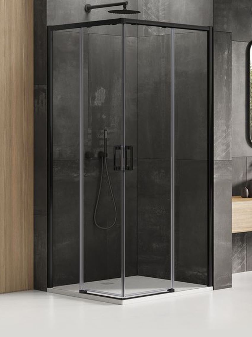 Kabina prysznicowa podwójne drzwi New Trendy Prime Black