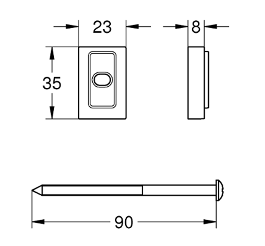 Podkładka Grohe Tempesta 48543001 rys techniczny