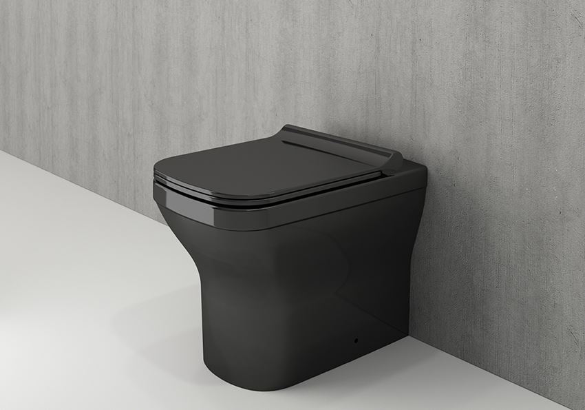 Miska WC stojąca bez deski Glossy Black Bocchi Firenze