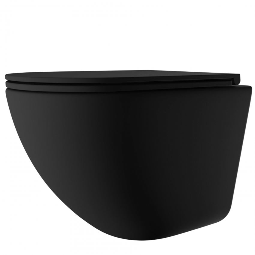 Miska WC podwieszana IÖ Mufi Plus Spin Flux Plus Black Mat