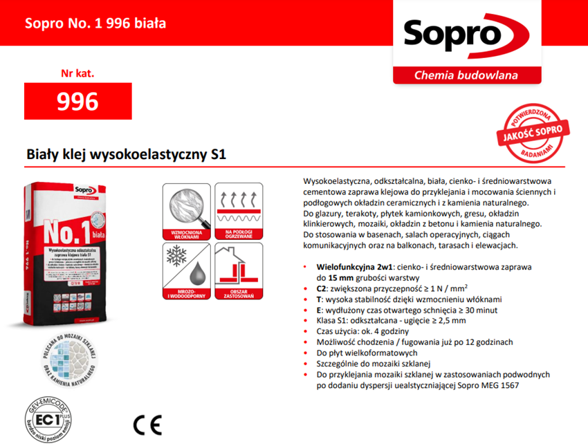 Sopro S1 NO.1 996 7799623 karta techniczna