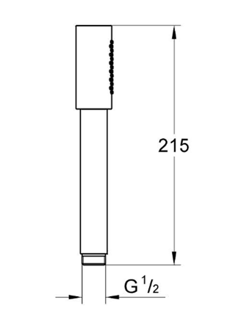 Prysznic ręczny Grohe Sena Stick 28034000 rys techniczny