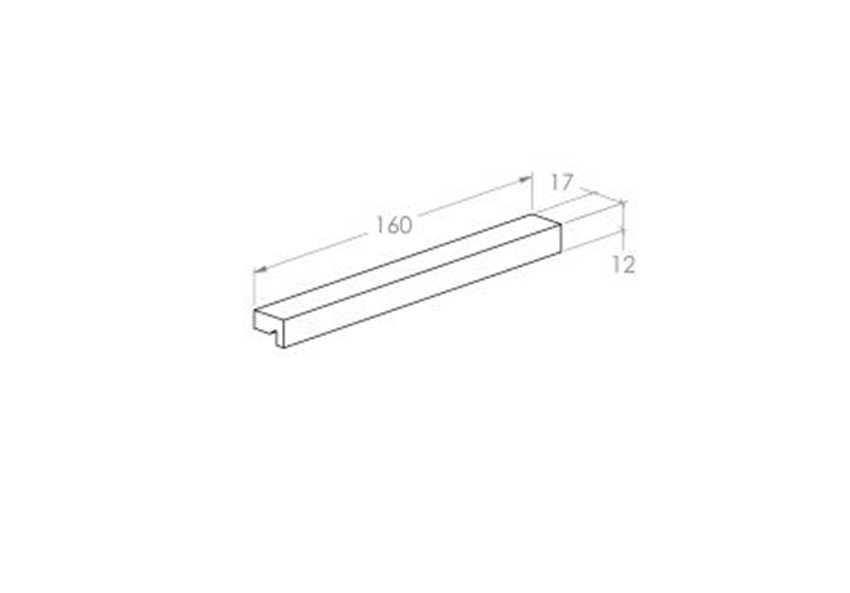 Uchwyt 16 cm do modułu 40 cm Roca Kwadro rysunek