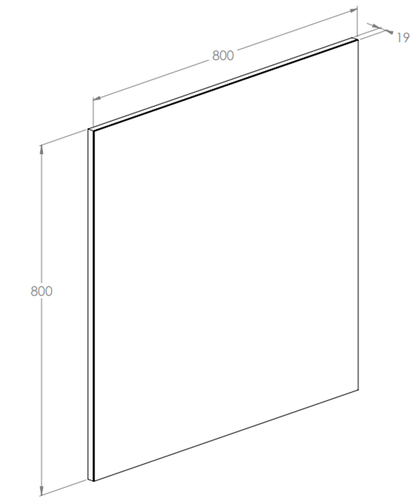 Lustro łazienkowe Roca Sote A812443000 rys techniczny