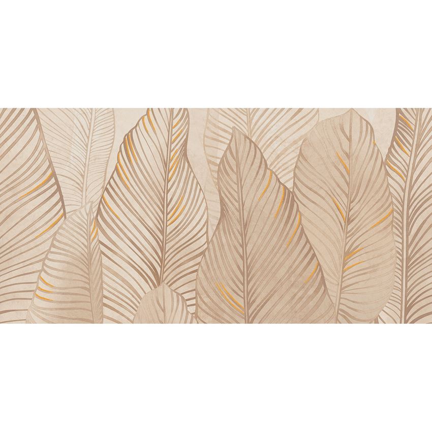 Dekor ścienny gresowy mat 59,8x119,8 cm Tubądzin Mild Clay Leaves C