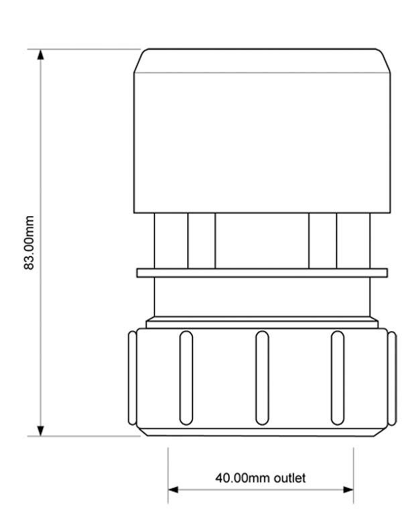 Zawór napowietrzający McAlpine HC50 rys techniczny