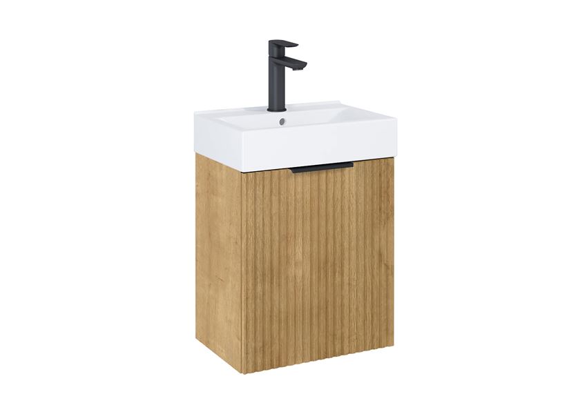 Zestaw łazienkowy Unik 45 cm 1 drzwiami jasny dąb Roca Reef