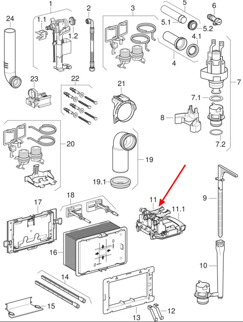 Popychacze Geberit TECHNIC GT 99400105000