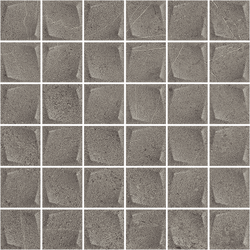 Mozaika 29,8x29,8 cm Paradyż Minimal Stone Grafit Mozaika Prasowana K.4,8X4,8