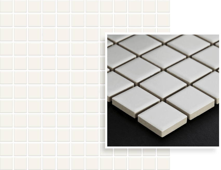 Mozaika 29,8x29,8 cm Paradyż Albir Bianco Mozaika Prasowana K.2,3X2,3