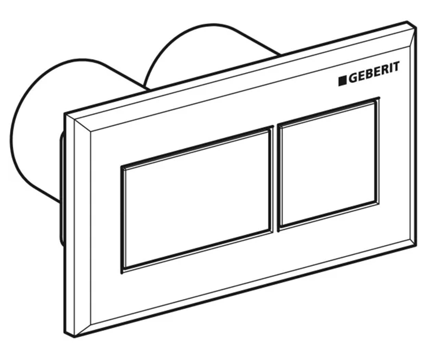 Przycisk spłukujący Geberit 116.051.GH.1 rys techniczny