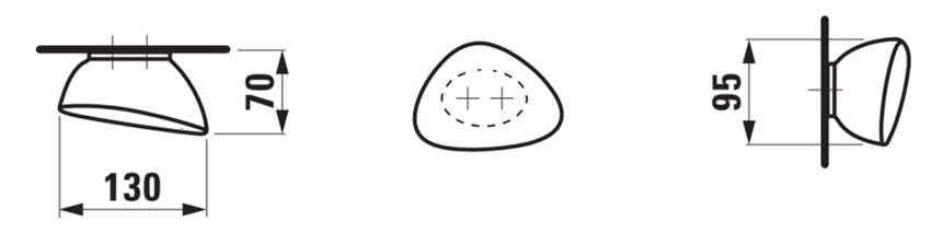 Wieszak Laufen ILBAGNOALESSI H8709760000001 rys techniczny