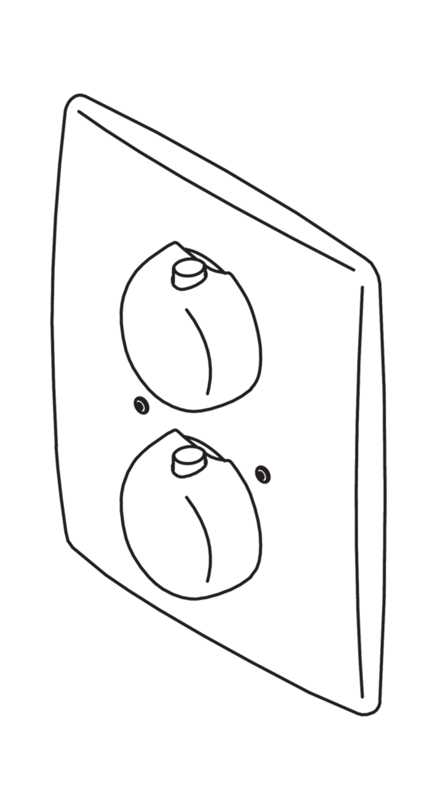 Element natynkowy do termostatycznej baterii wannowo-natryskowej Oras Optima rysunek techniczny