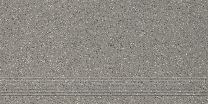 Płytka stopnicowa 29,8x59,8 cm Paradyż Solid Grys Stopnica Prosta Mat