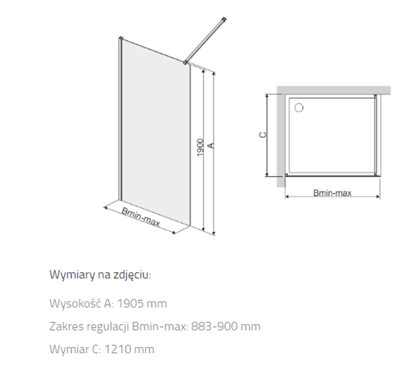 Kabina walk-in Sanplast TX 600-271-2130-39-401 rys techniczny