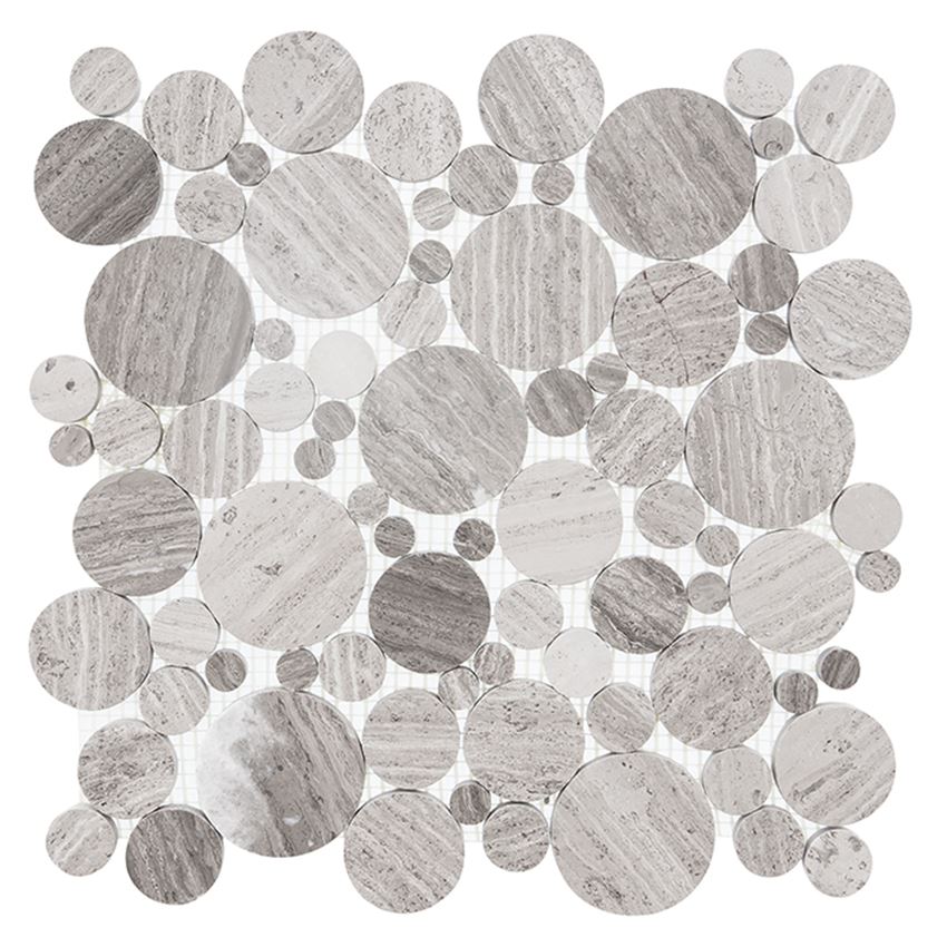 Mozaika kamienna 30,5x30,5 cm Dunin Woodstone Grey dot
