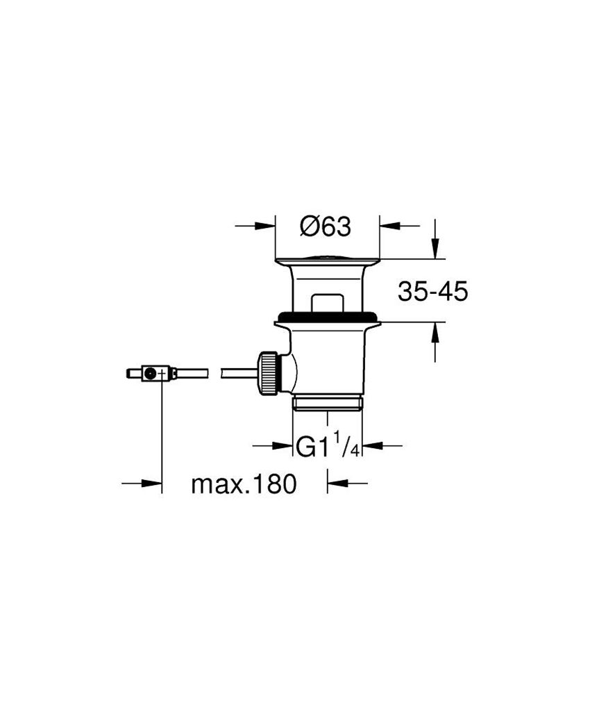 Zestaw odpływowy 1 1/4″ chrom Grohe rysunek