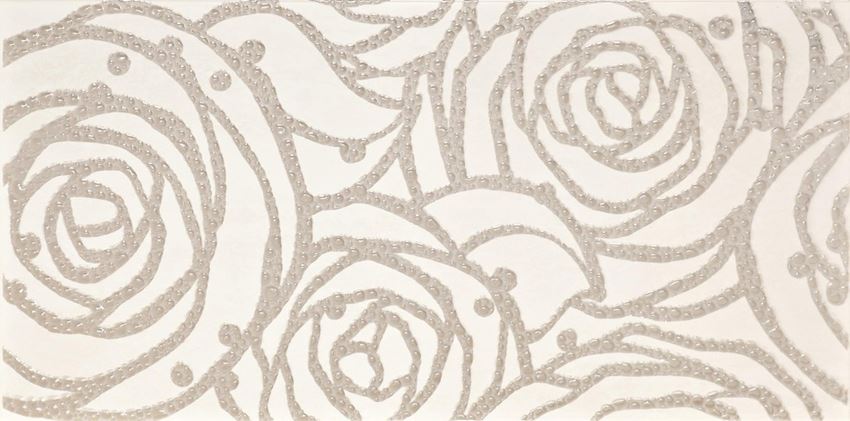 Płytka dekoracyjna 29,7x60 cm Cersanit Modena white inserto rose