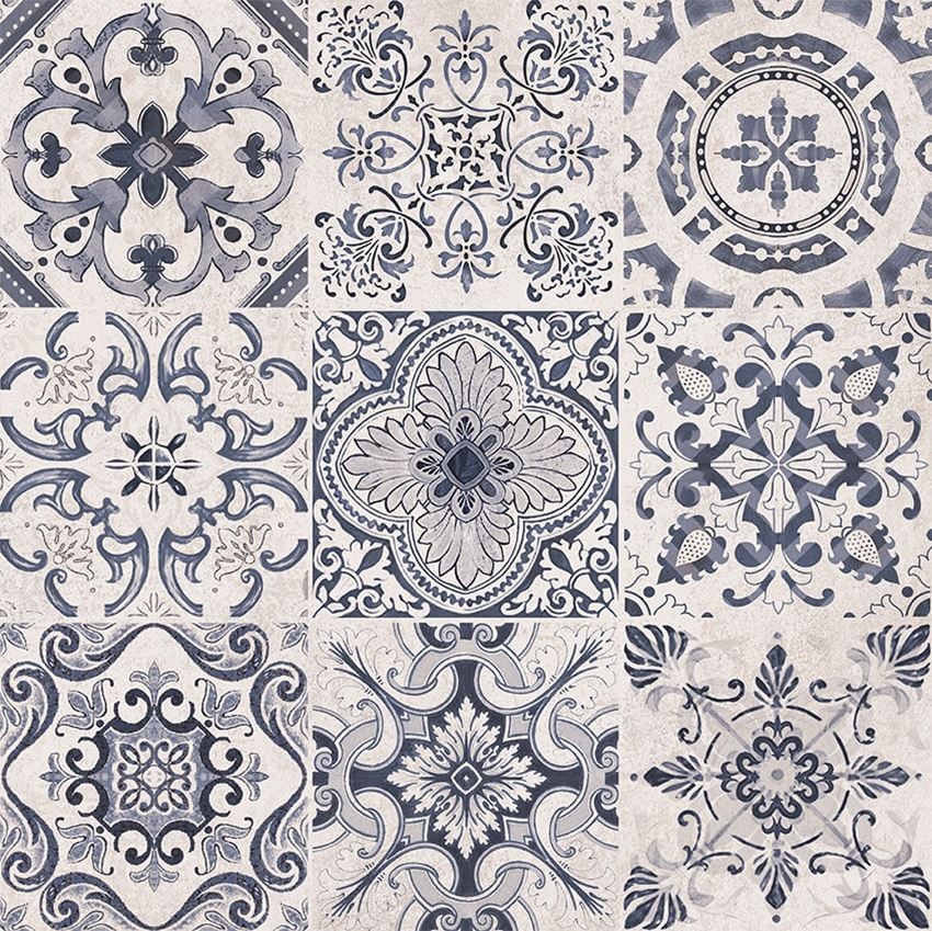 Płytka ścienno-podłogowa 59,8x59,8 cm Cersanit Primero patchwork blue lappato rect