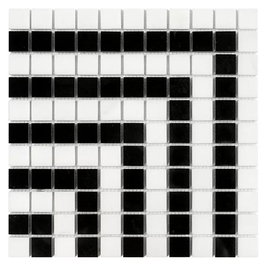 Mozaika kamienna 30,5x30,5 cm Dunin Black&White Pure B&W Hypno 25 "B"