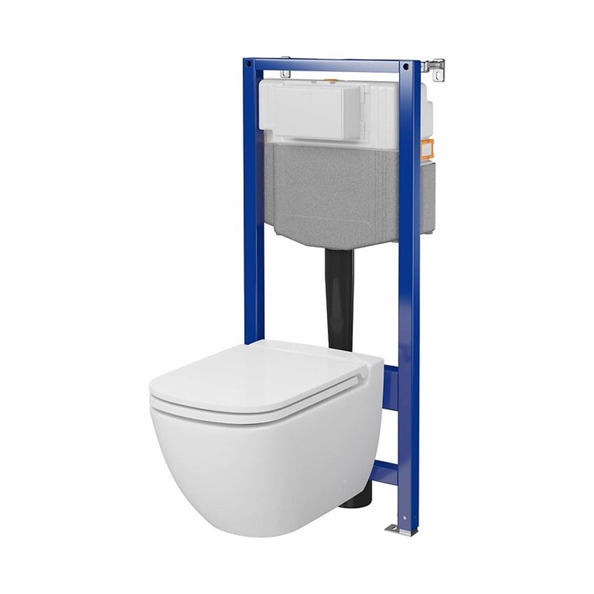 SET C25 stelaż podtynkowy Aqua 50 z miską Caspia CleanOn i deską Cersanit Aqua Stelaże Pneumatyczne