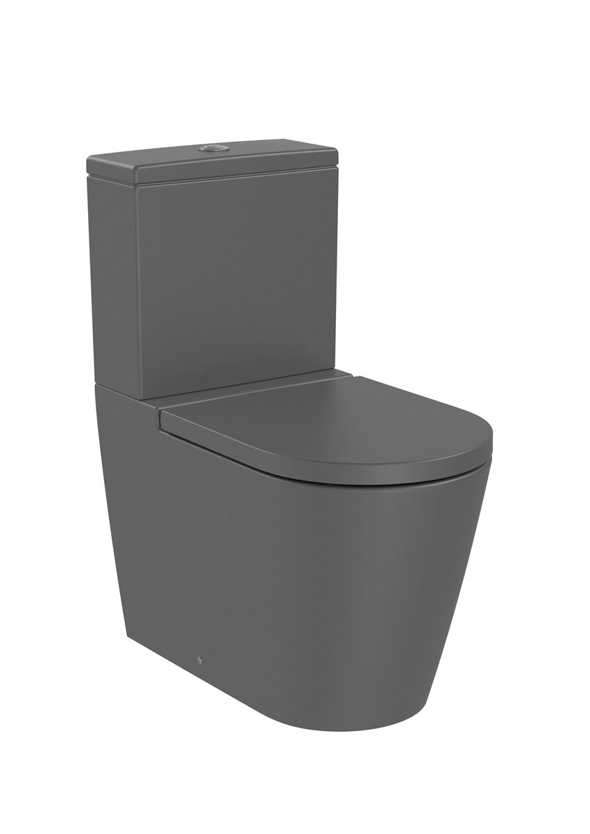 Miska WC do kompaktu Rimless odpływ podwójny onyks Roca Inspira
