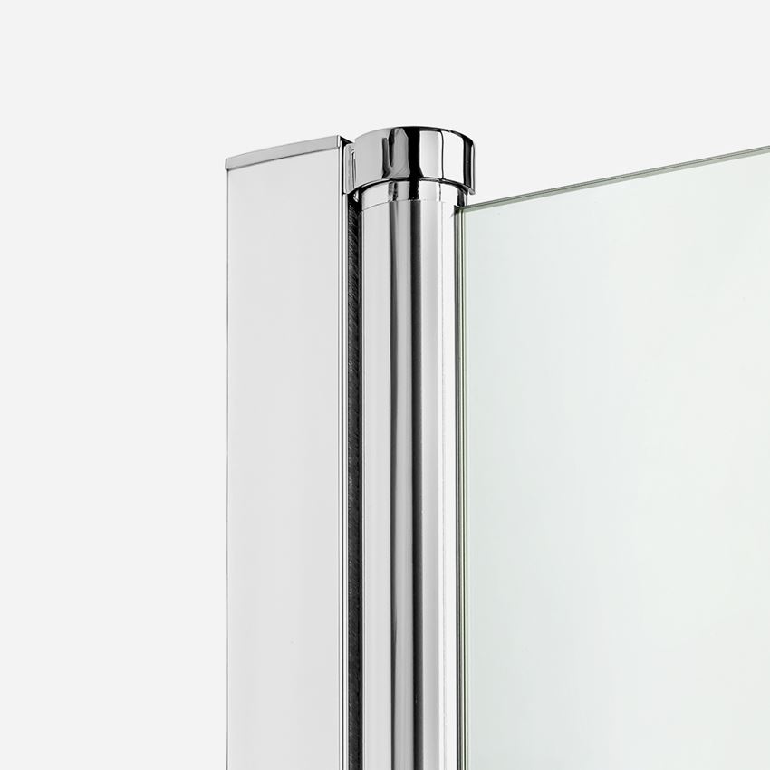 Kabina prysznicowa szkło przezroczyste profile chromowane wspornik skośny New Trendy New Soleo