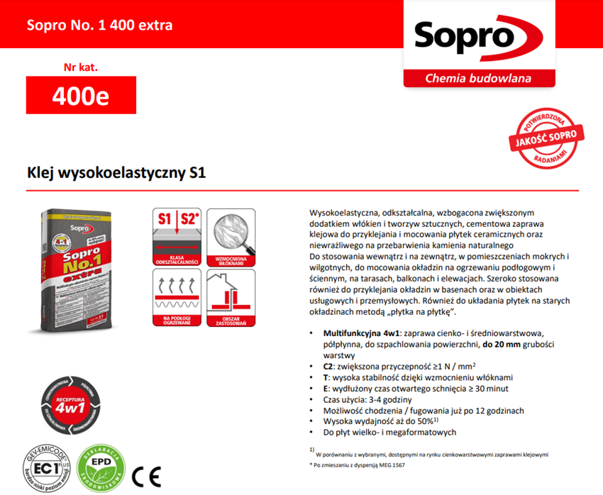 Sopro S1 NO.1 400E 7740505 karta techniczna