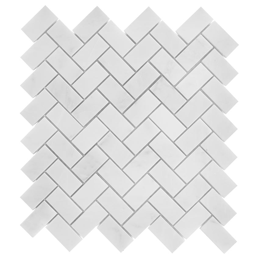Mozaika kamienna 28,5x30,5 cm Dunin Black&White Eastern White Herringbone 48