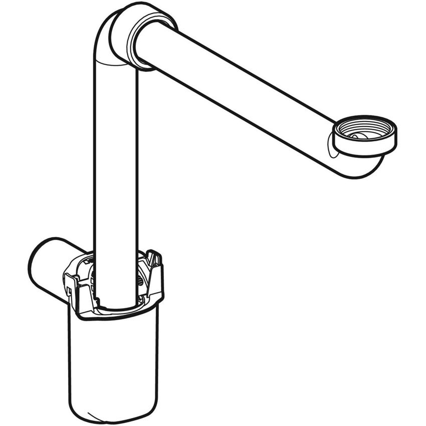 Syfon z wkładem syfonującym do umywalki Geberit rysunek