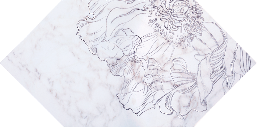 Dekor ścienny 14,8x22,5 cm Tubądzin Rochelle fleur form