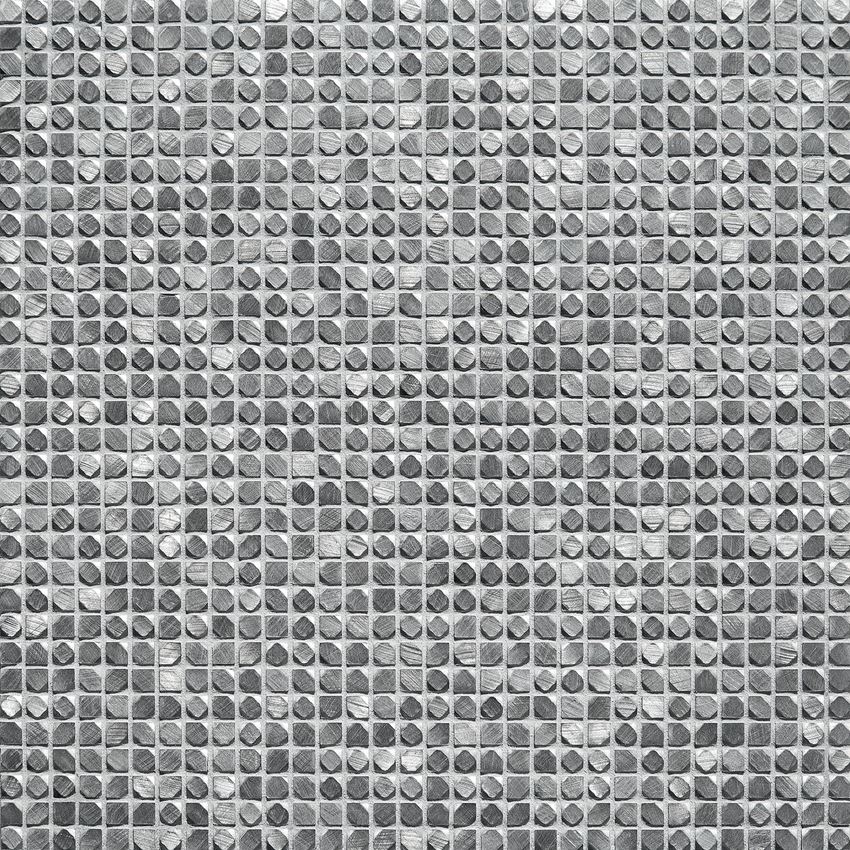 Mozaika ścienna 30,7x30,7 cm Tubądzin Elements Quad Silver