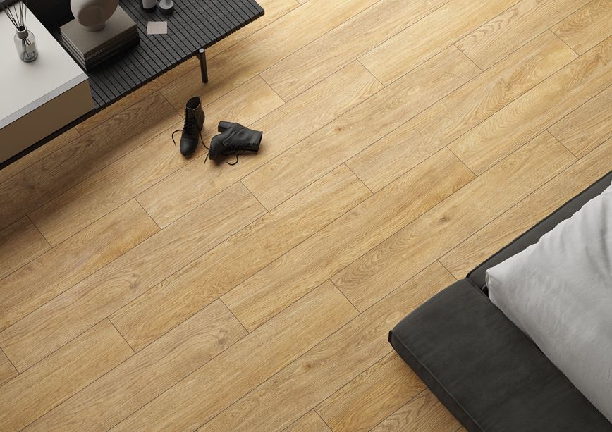 Detal beżowego gresu z kolekcji Ceramika Gres Mersin